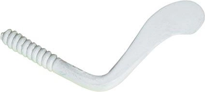 Stål-omdrejelig krog 50 mm, hvid (20 stk)