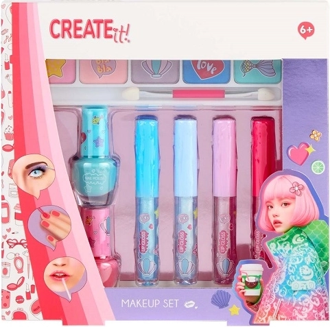 Create It! børne-makeup-sæt med glimmer (7 dele)