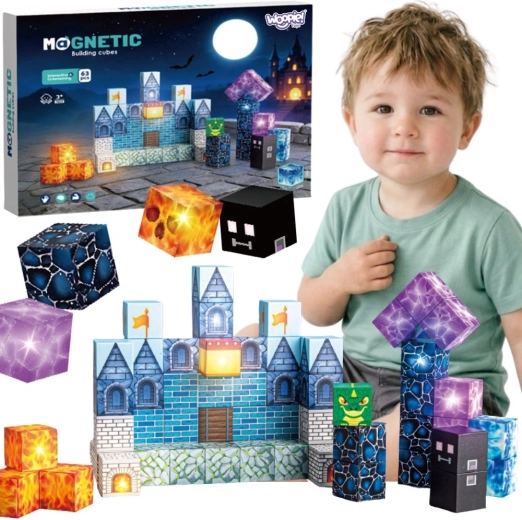 Woopie magnetiske byggeklodser – pixelborg 64 stk.