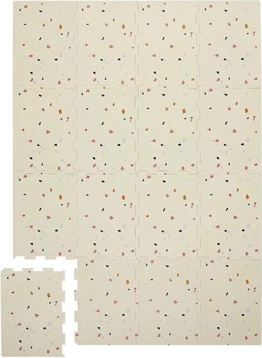 3 Sprouts skumlegeunderlag terrazzo cream