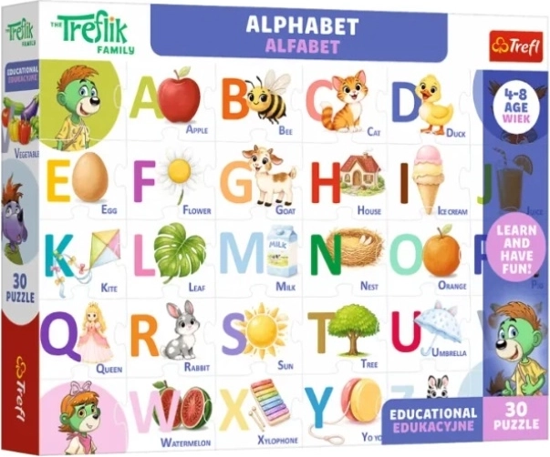 Puzzle Edu alfabet 30 brikker