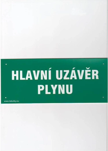 Sikkerhedsskilt Hovedgasafspærring 210 × 87 mm plast