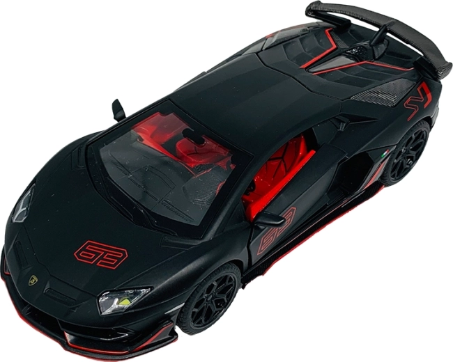 Metalmodel af Lamborghini Aventador SVJ i målestoksforholdet 1:32