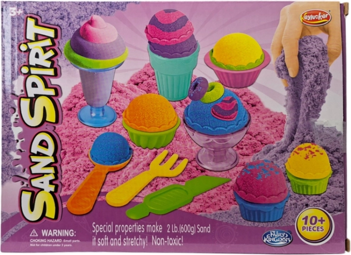 Kinetisk sand – dessert-sæt med forme og tilbehør