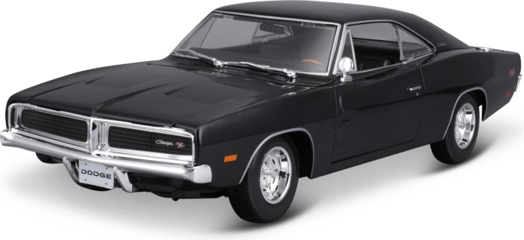 Maisto 1969 Dodge Charger R/T sort bilmodel 1:18