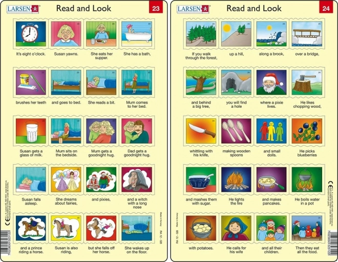 Puslespil Engelsk – længere sætninger, 20 brikker