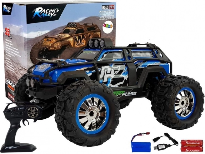 Racer RC bil 1:18 blå off-road 35 km/t