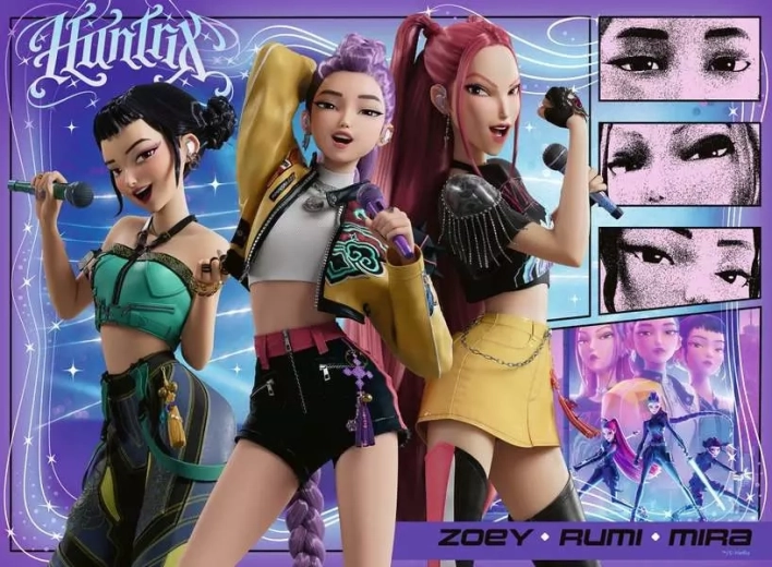 Ravensburger puslespil K-pop: Dæmonjægerinder XXL 100 brikker