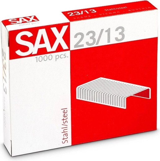 Hæfteklammer SAX 23/13, galvaniserede, 1000 stk.