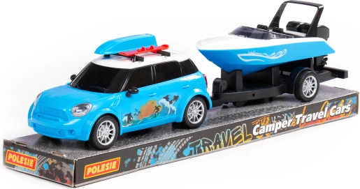 Auto Cruise med båd på trailer