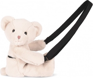 Doudou plys-skuldertaske bamse beige 30 cm