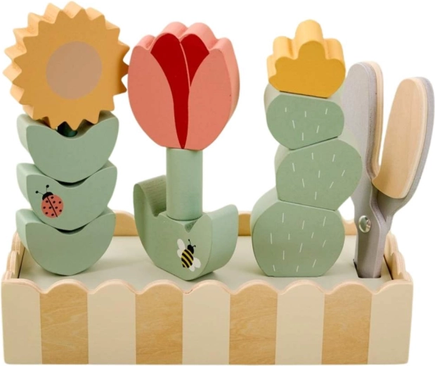 Jabadabado kreativt sæt med træblomster med havesaks