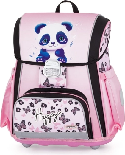 Skolemappe PREMIUM Panda lyserød