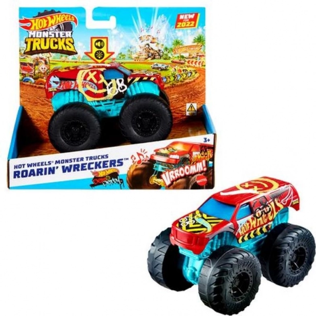 Hot Wheels Monster Trucks Race Ace med lyd- og lyseffekter 1:43 – Bone