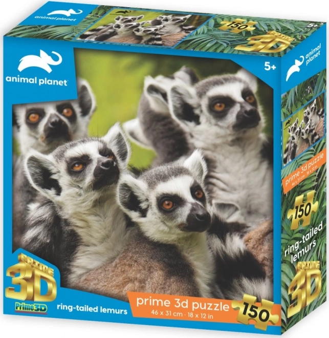 3D-puslespil lemur – 150 brikker