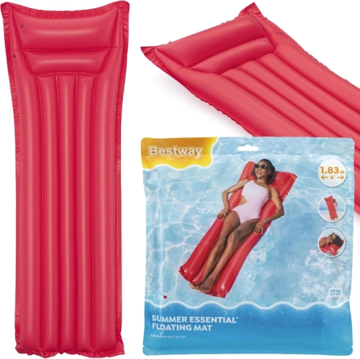 Oppustelig luftmadras BESTWAY, rød 183 × 69 cm