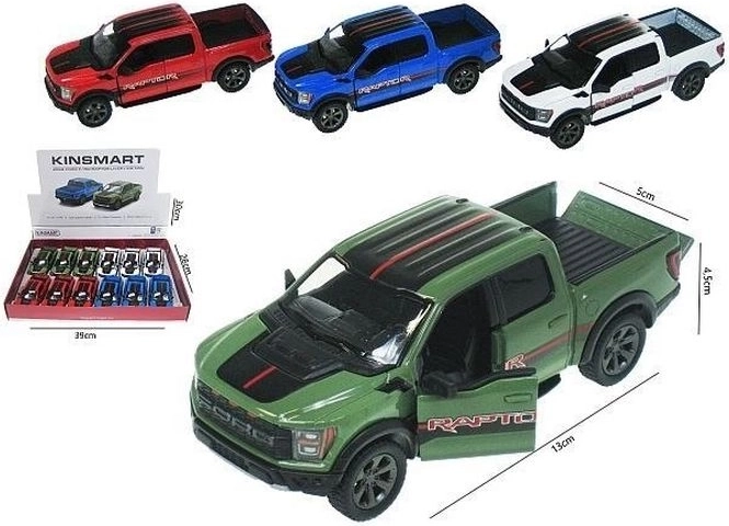 Bil Ford F-150 Raptor 2022 med pull-back (svinghjul) og døre der kan åbnes