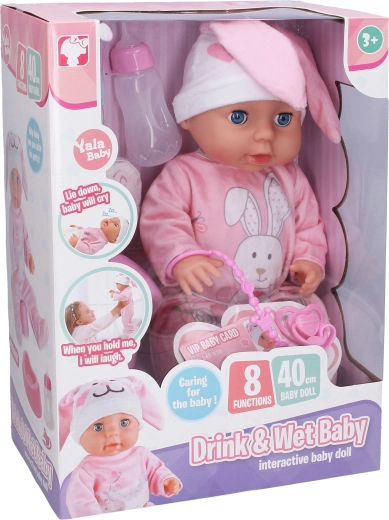 Tissende baby med lydeffekter, 40 cm