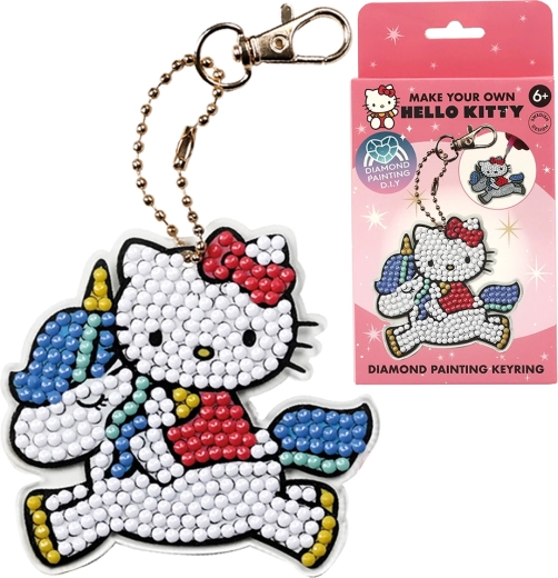 Hello Kitty diamantmaling efter tal – nøglering til børn