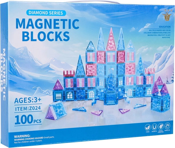 Magnetisk byggesæt ICE SNOW, 100 dele