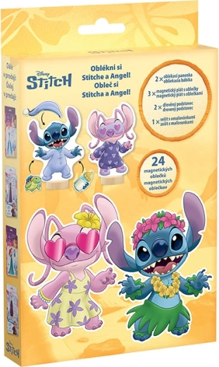 Magnetisk påklædning med malebog Lilo & Stitch