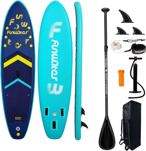 FunWater oppustelig paddleboard SUP, 350 × 86 × 15 cm, marineblå