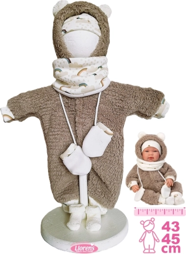 Llorens tøj til dukke New Born 43–45 cm, 5-delt sæt