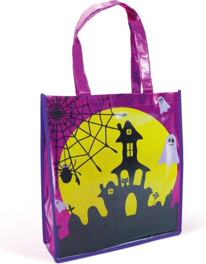 Halloween-gavepose med slotmotiv, lilla
