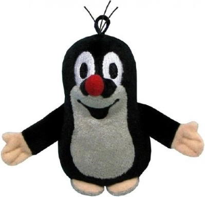 Plys muldvarp med løkke 8 cm