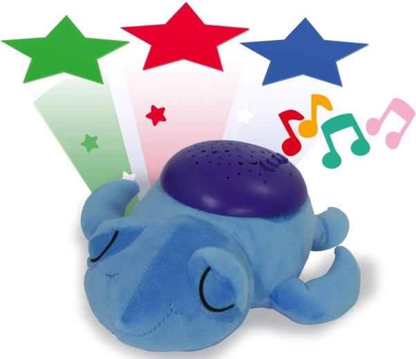 Jamara LED-natlampe med projektor og melodier Dreamy Turtle, blå - 1 stk.