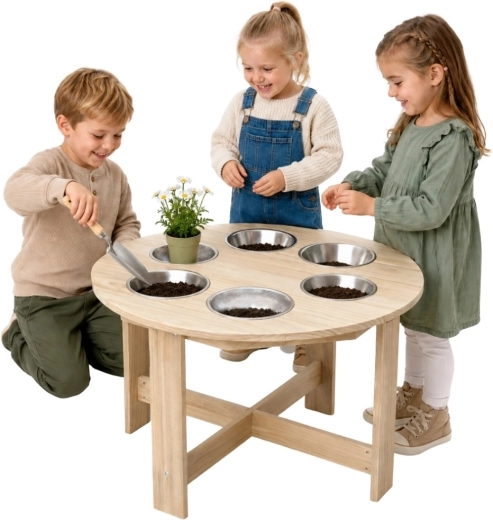 Classic World pædagogisk havebord med 6 funktioner til leg med sand, vand og småsten