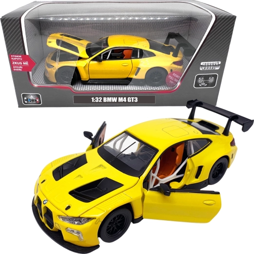 Metalmodel BMW M4 GT3 1:32 gul