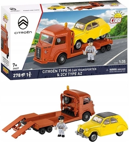Cobi Citroën Type H autotransporter og Citroën 2CV AZ byggesæt (278 dele)