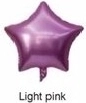 Folieballon Stjerne lyserosa 45 cm