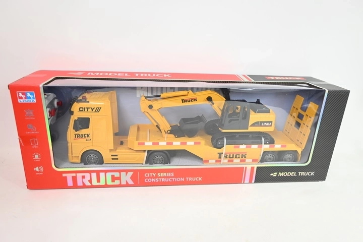 TIR autotransporter med radiostyret gravemaskine – sæt