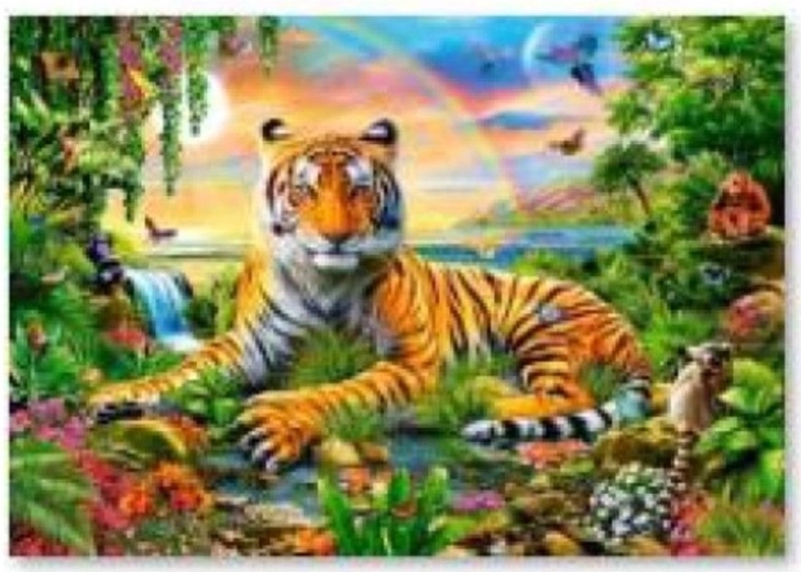 Diamantmozaik (diamond painting) tiger 40 × 30 cm - 1 stk.