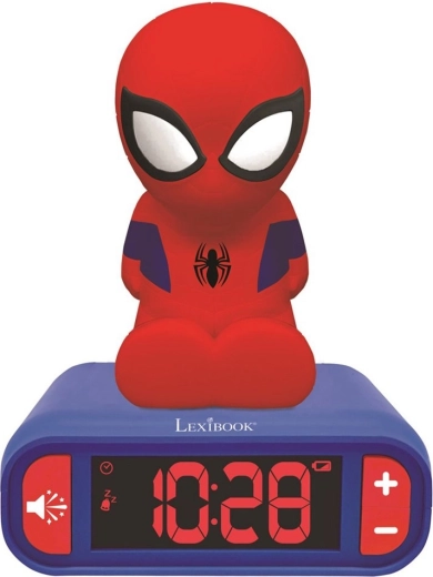 Vækkeur med natligt 3D-lys Spider-Man
