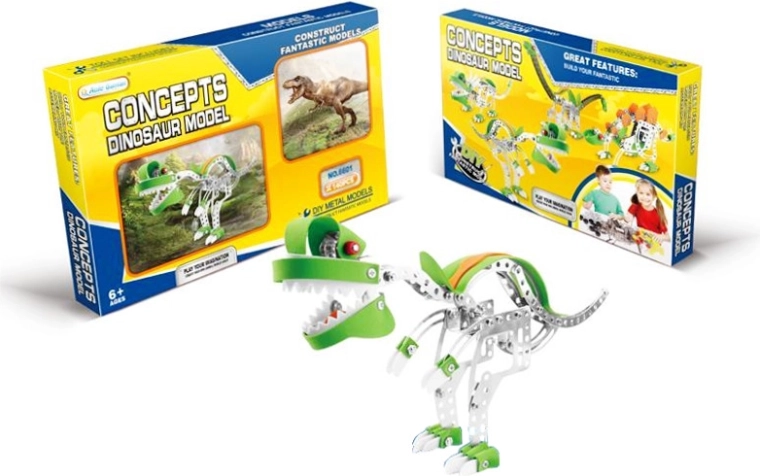 Metalbyggesæt dinosaur - 1 stk.