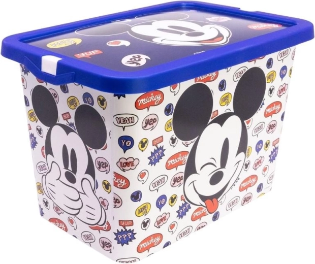 Stor stor opbevaringsboks med låg Mickey Mouse