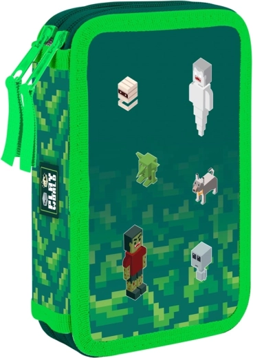 Dobbeltetui til skole PLAYWORLD uden indhold