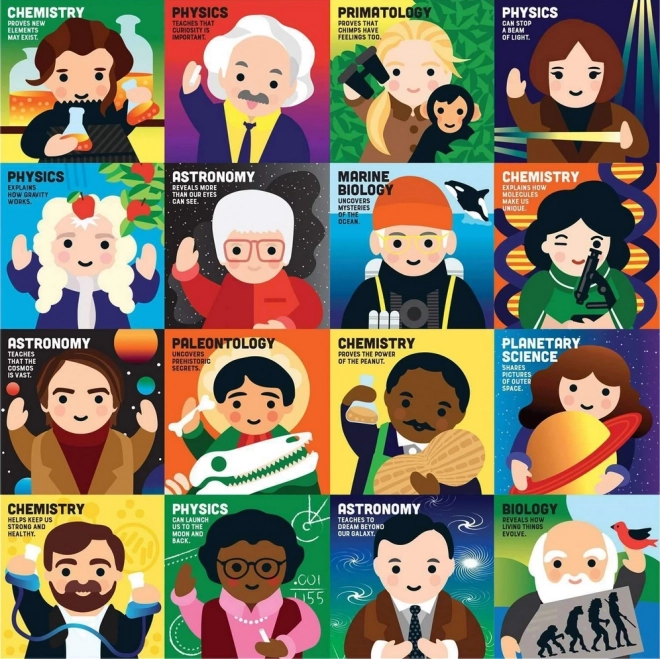 Firkantet puslespil Små videnskabsfolk 500 brikker