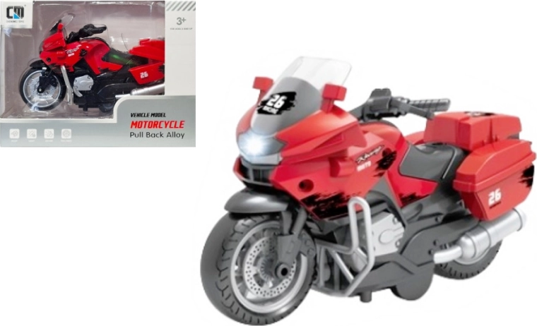 Motorcykel med svinghjulstræk og lys