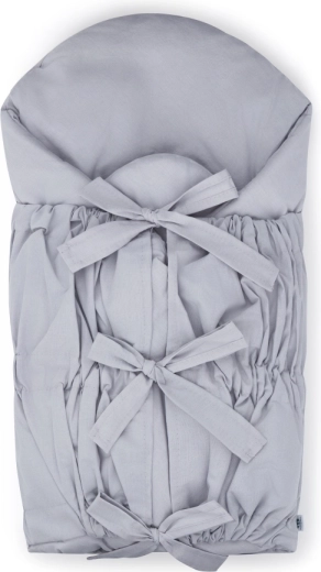 Svøbeblanket med snøring og kokosindsats Light Grey 75 × 75 cm PETITE&MARS