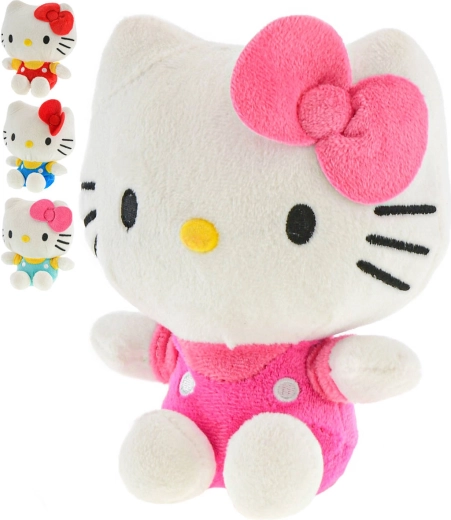 Plyslegetøj Hello Kitty siddende 16 cm (4 farvevarianter) - 1 stk.