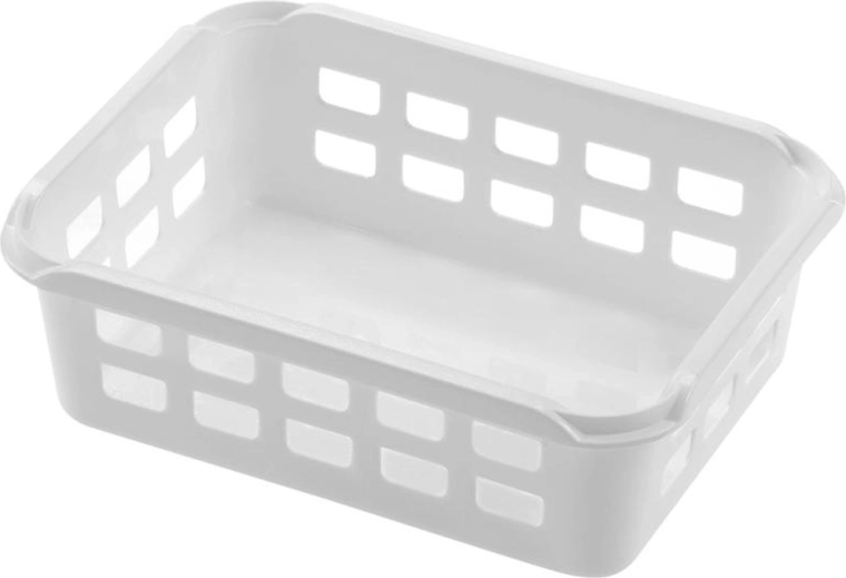 Plastisk opbevaringskurv HEIDRUN 18,5 × 14 × 6 cm, mix af farver