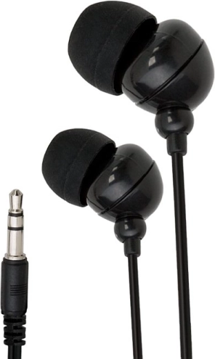 Sorte øretelefoner med 3,5 mm jackstik