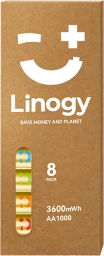 Sæt genopladelige AA-batterier LINOGY Li‑ion Pro (8 stk.)