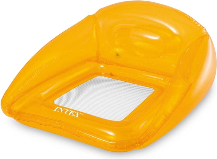 Oppustelig flydestol orange INTEX