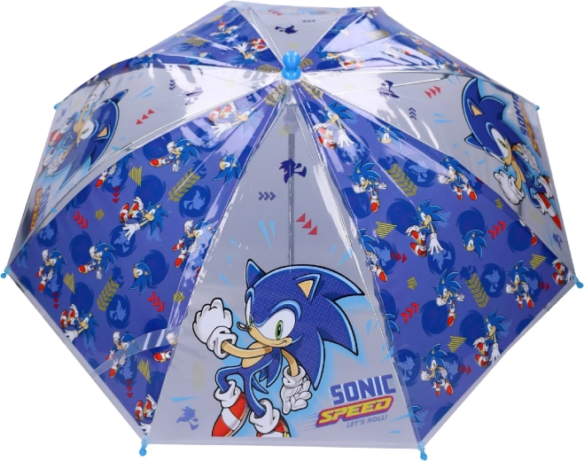 Børne gennemsigtig paraply Sonic Rainy Days, blå