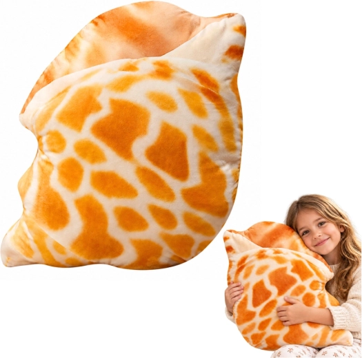 Plysmuslingepude 50 x 40 cm – Beige-orange